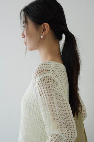 textured mesh sweater