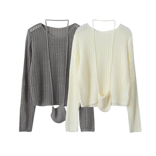 textured mesh sweater