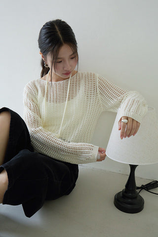 textured mesh sweater