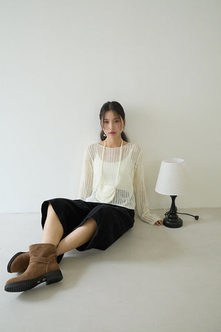textured mesh sweater