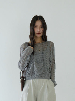 textured mesh sweater