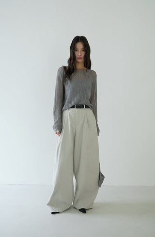 textured mesh sweater