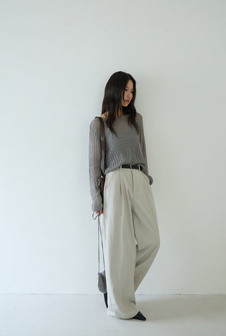 textured mesh sweater