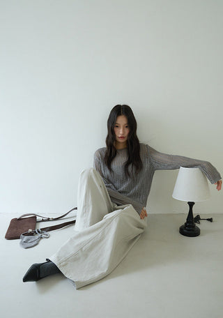 textured mesh sweater
