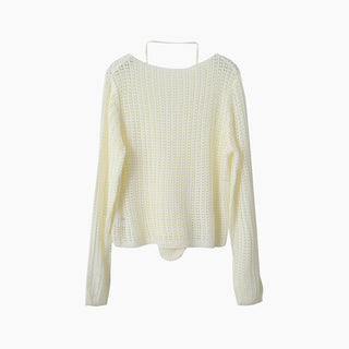 textured mesh sweater