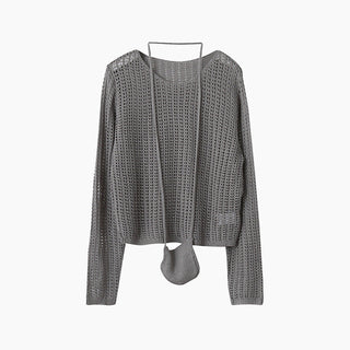 textured mesh sweater