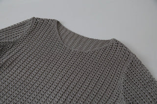 textured mesh sweater