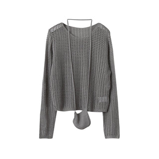 textured mesh sweater