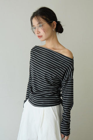 striped off-shoulder