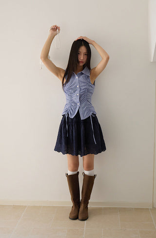 plaid skirt suit