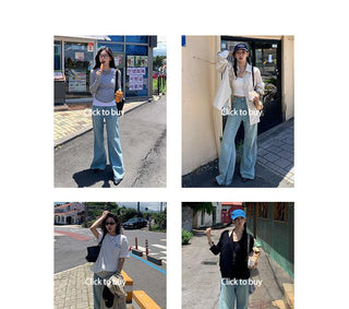 loose mop jeans