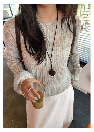 hollow knit top