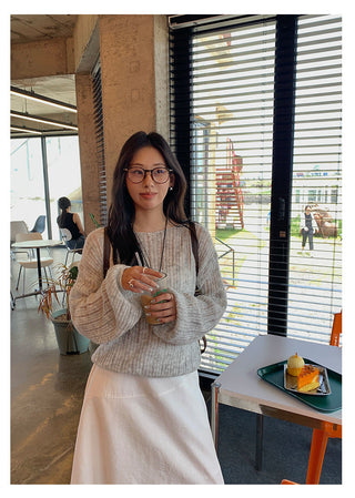 hollow knit top