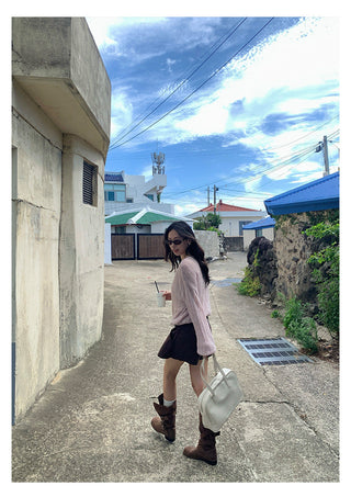 hollow knit top
