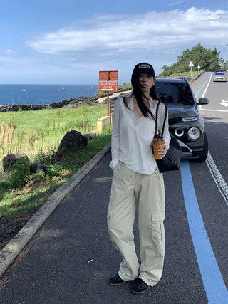 workwear wide pants