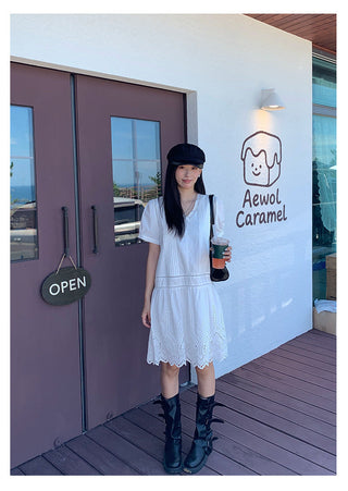 lace embroidery dress