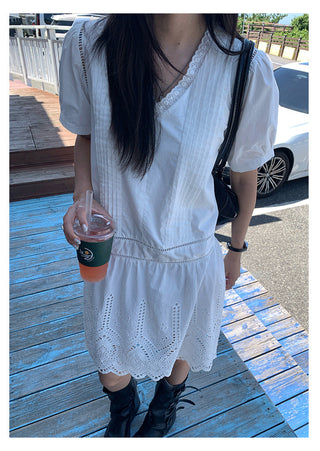 lace embroidery dress
