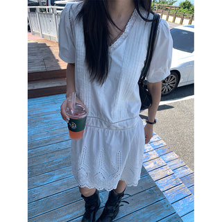 lace embroidery dress