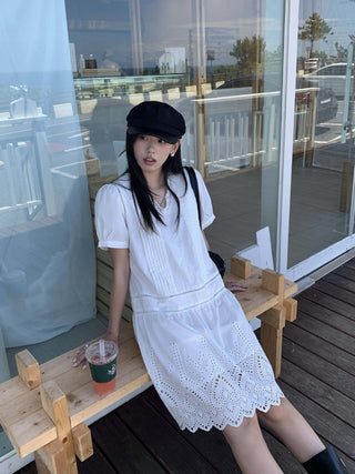 lace embroidery dress