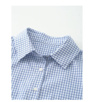 plaid polo top