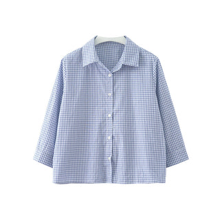 plaid polo top