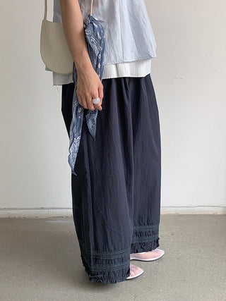 lace wide pants