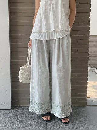 lace wide pants