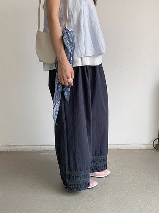 lace wide pants
