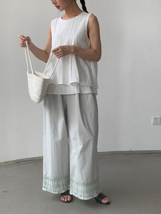 lace wide pants