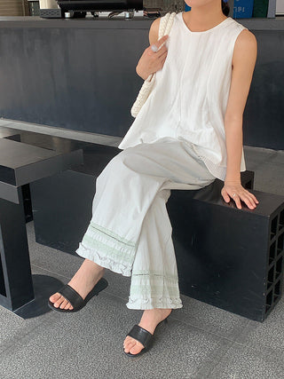 lace wide pants