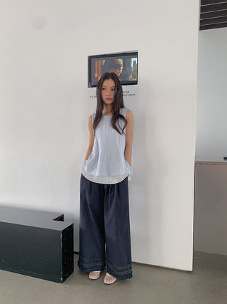 lace wide pants