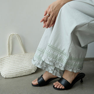 lace wide pants