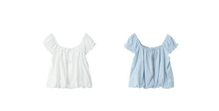 square collar Top