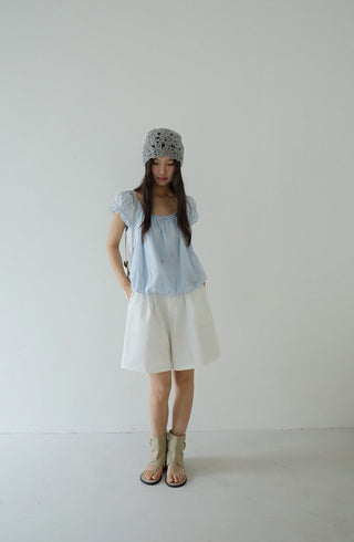 square collar Top