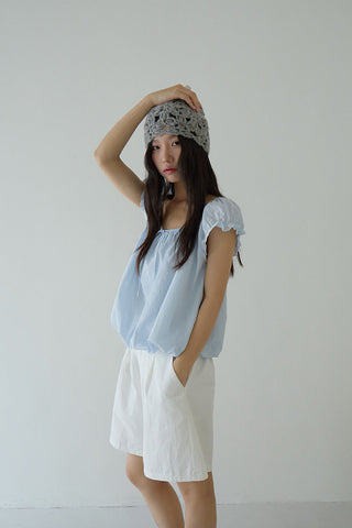 square collar Top