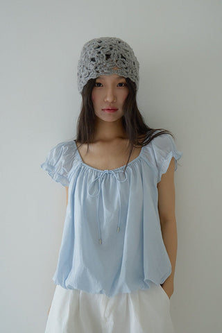 square collar Top