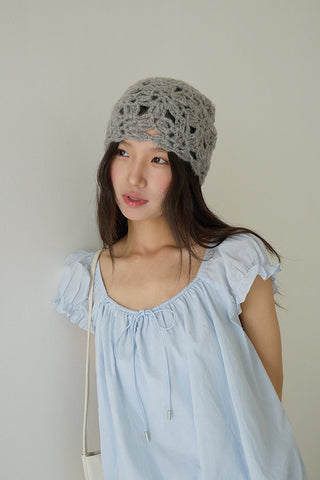 square collar Top