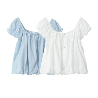 square collar Top