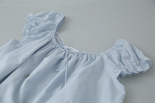 square collar Top