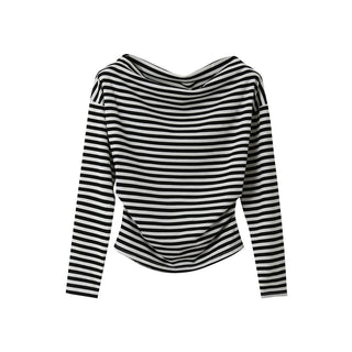 striped off-shoulder Top