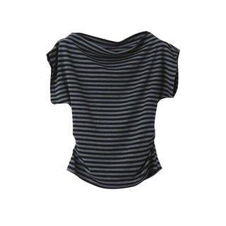 striped off-shoulder Top