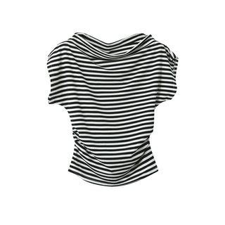 striped off-shoulder Top
