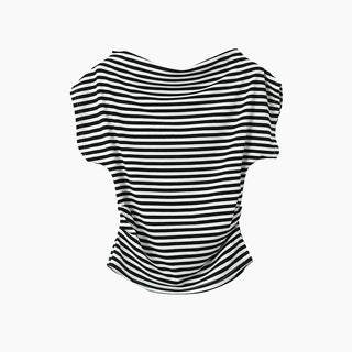 striped off-shoulder Top
