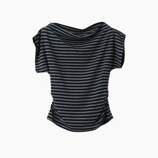 striped off-shoulder Top