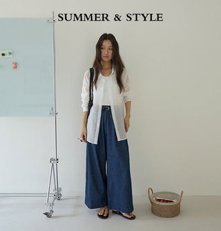 striped Tencel Top