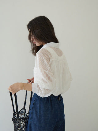 striped Tencel Top