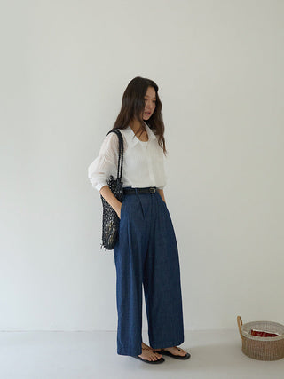 striped Tencel Top