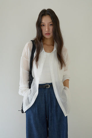 striped Tencel Top