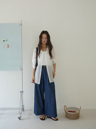 striped Tencel Top