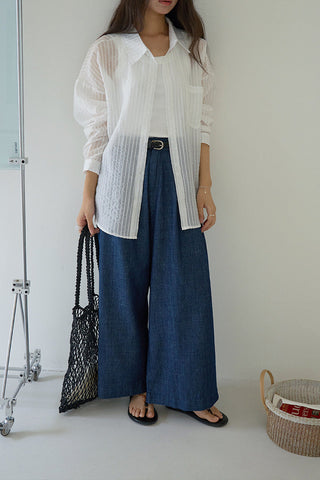 striped Tencel Top